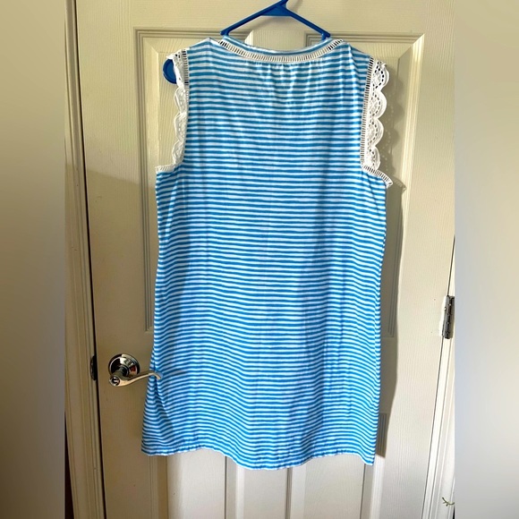 Lilly Pulitzer Agee Dress size L ‘Zanzibar Blue’ in Beach Happy Stripe. - Picture 3 of 3